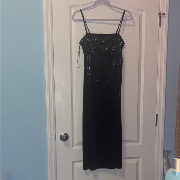 H&M Black Sleeveless Midi Slip Dress - Picture 1 of 5